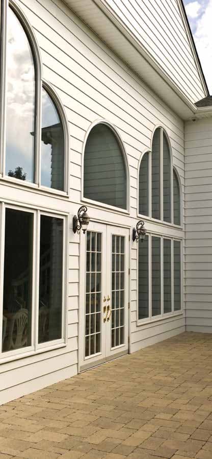 Insulated vinyl siding panel showing EPS foam backing for energy efficiency