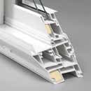 Multi-chambered sash detail showing insulation performance