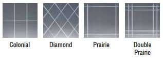 V-cut decorative glass window option