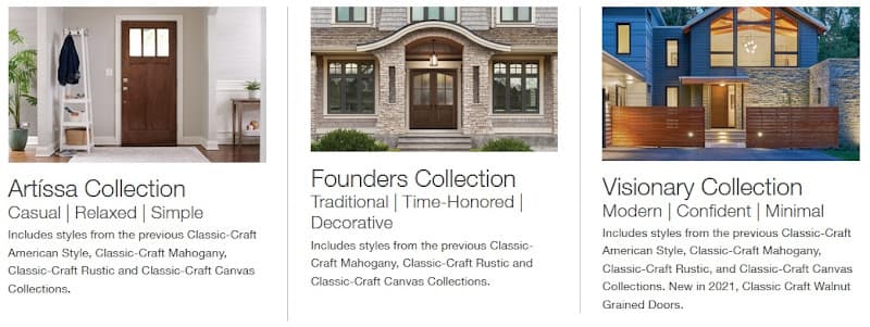 Therma-Tru Classic Craft design offerings